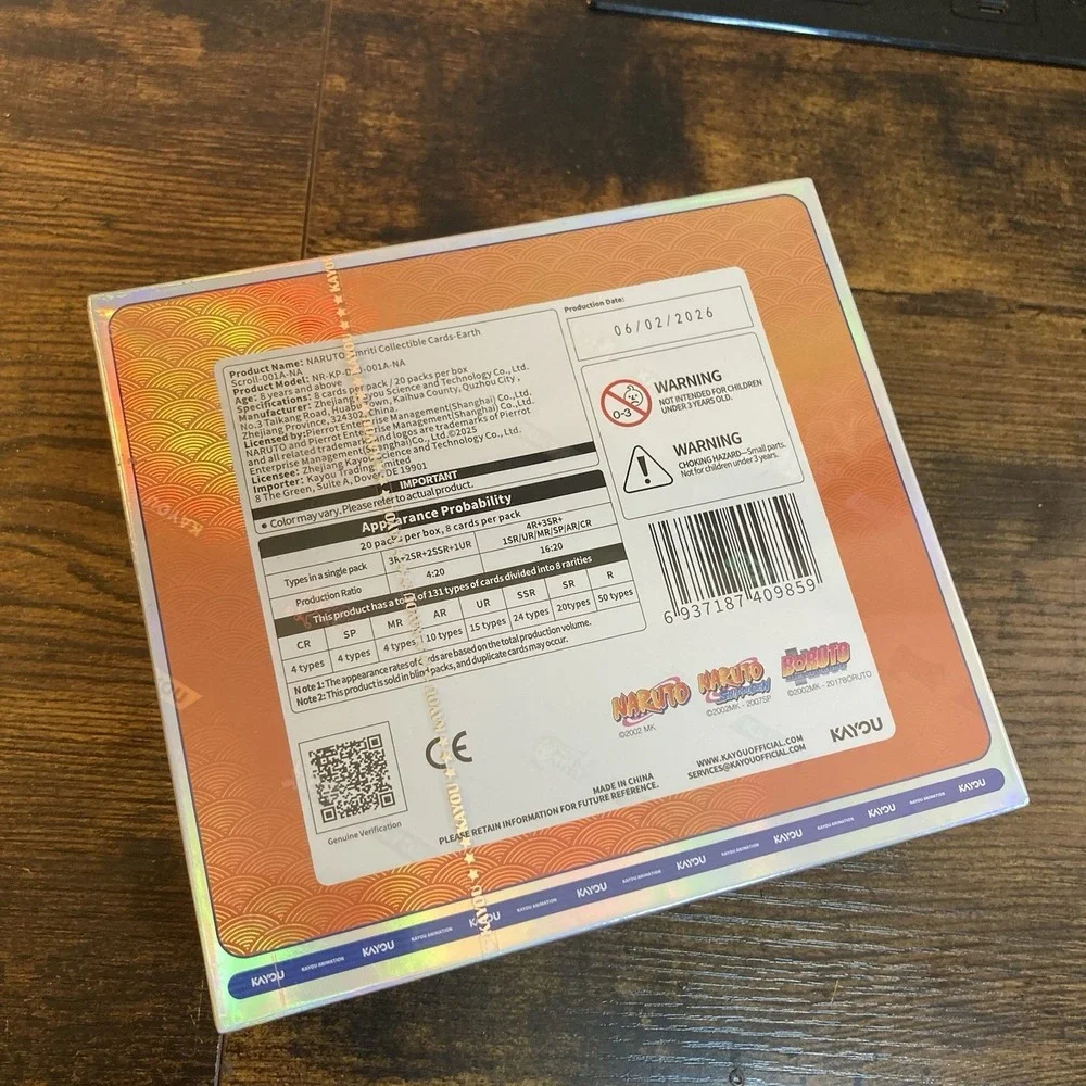 Naruto Cards 2 Boxes Kayou 5Yuan (Open Box)‎ + Smitri Earth Scroll